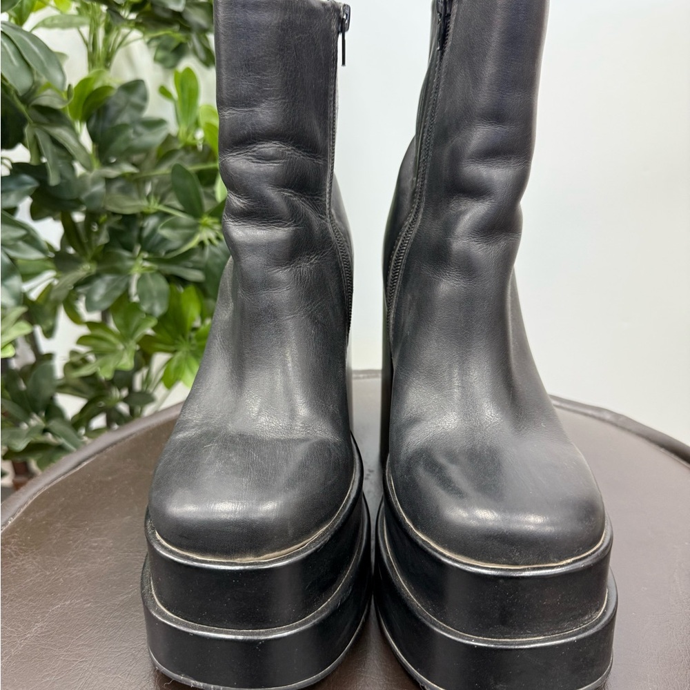 Steve Madden Black Platform Ankle Booties